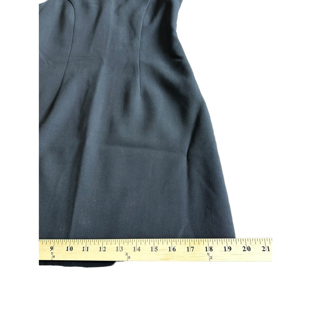 Vintage Tootto New York Brand Size Small 100% Wool Black Sleeveless V Neck AB1-5 - Picture 8 of 10